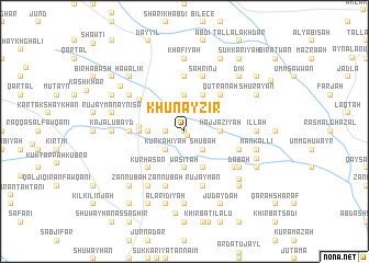 map of Khunayzīr