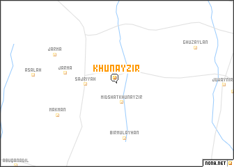 map of Khunayzīr