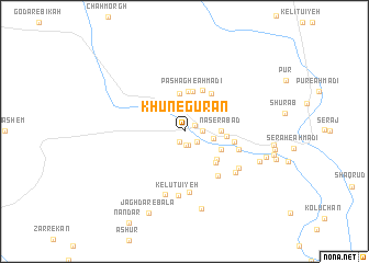 map of Khūn-e Gūrān