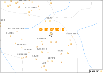 map of Khūnīk-e Bālā