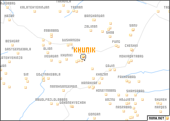 map of Khūnīk