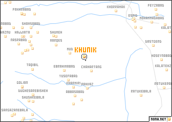 map of Khūnīk