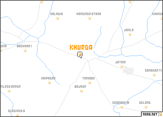 Khurda (India) map - nona.net