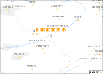 map of Khuruzhëvskiy