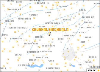 map of Khushāl Singhwāla