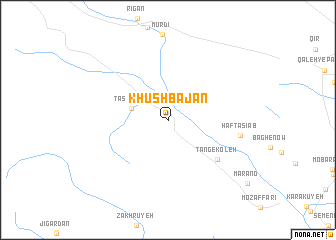 map of Khūshbājān