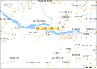 map of Khushhāl Kot