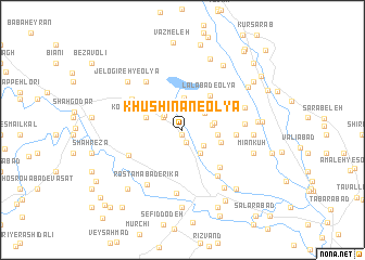 map of Khūshīnān-e ‘Olyā