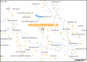 map of Khūshīnān-e Soflá