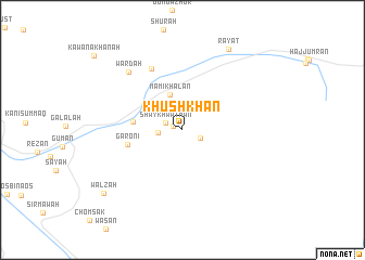 map of Khush Khān