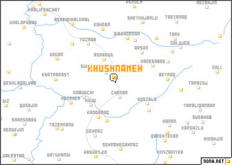 map of Khūsh Nāmeh