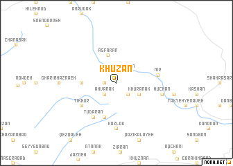 map of Khūzān