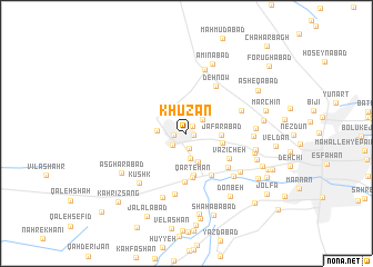 map of Khūzān