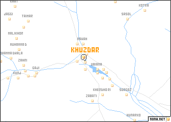 map of Khuzdār