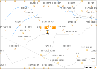 map of Khūznān