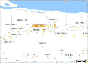 map of Khūzshīd Kolā