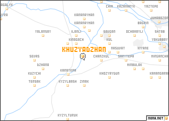 map of Khuzya-Dzhan