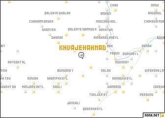 map of Khvājeh Aḩmad