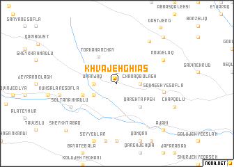 map of Khvājeh Ghīās̄