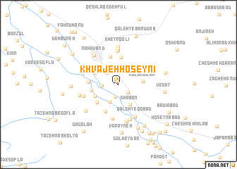 map of Khvājeh Ḩoseynī