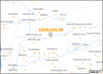 map of Khvājeh Lar