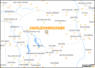 map of Khvājeh Mardī Khān