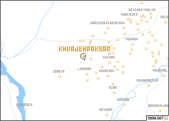 map of Khvājeh Pāksār