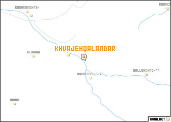 map of Khvājeh Qalandar