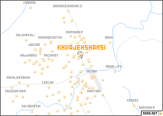 map of Khvājeh Shamsī