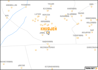 map of Khvājeh