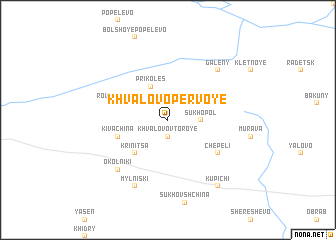 map of Khvalovo Pervoye