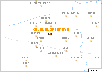 map of Khvalovo Vtoroye