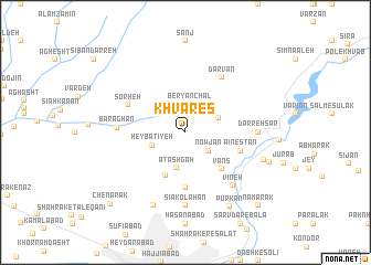 map of Khvāres