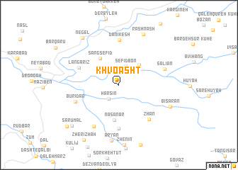 map of Khvoāsht