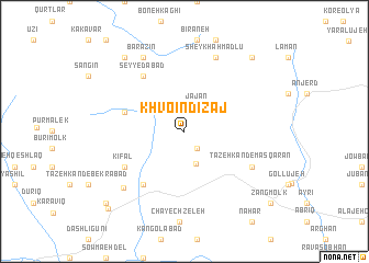 map of Khvoʼīn Dīzaj