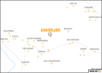 map of Khvorjān