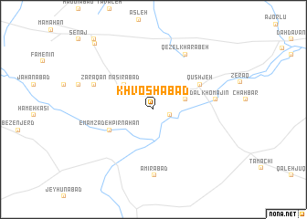 map of Khvoshābād