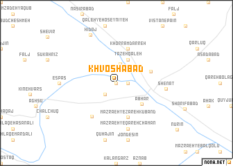 map of Khvoshābād