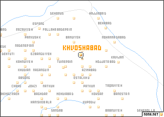 map of Khvoshābād