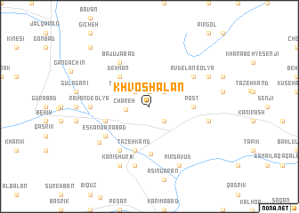 map of Khvoshālān