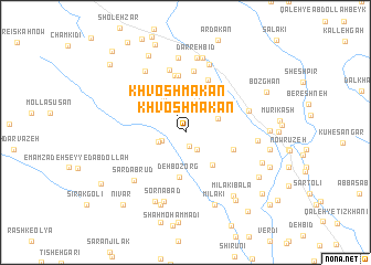 map of Khvosh Makān