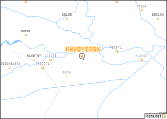 map of Khvoyensk