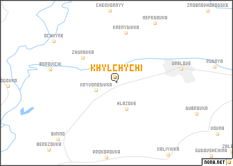 map of Khylʼchychi