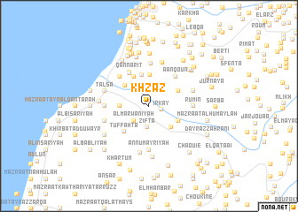 map of Khzāz