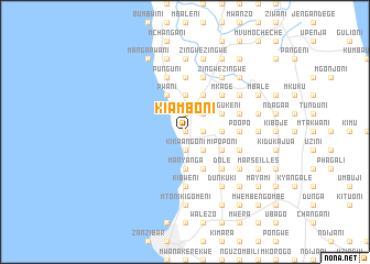 map of Kiamboni