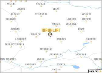 map of Kiaukliai