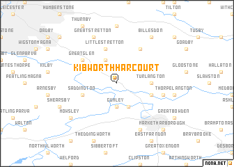 map of Kibworth Harcourt
