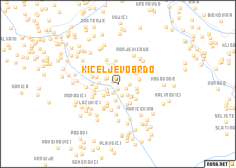map of Kičeljevo Brdo