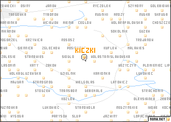 map of Kiczki