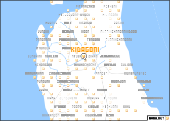 map of Kidagoni